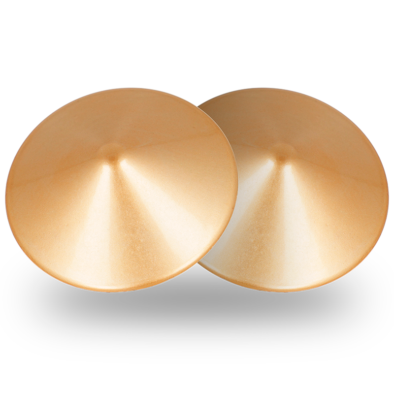 Paracapezzoli Dorati Riutilizzabili Coquette Chic Desire — Metallo