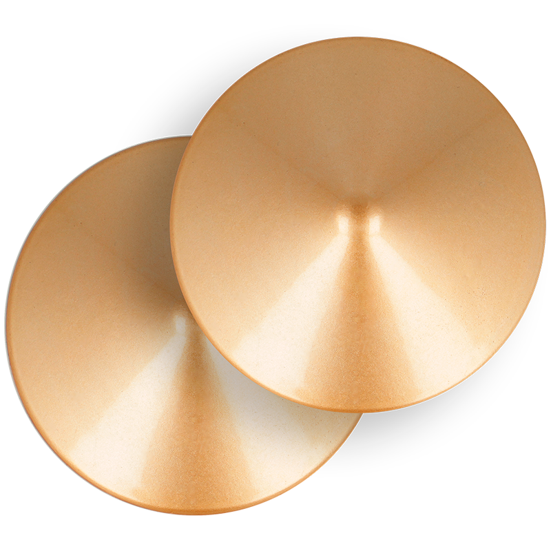 Paracapezzoli Dorati Riutilizzabili Coquette Chic Desire — Metallo