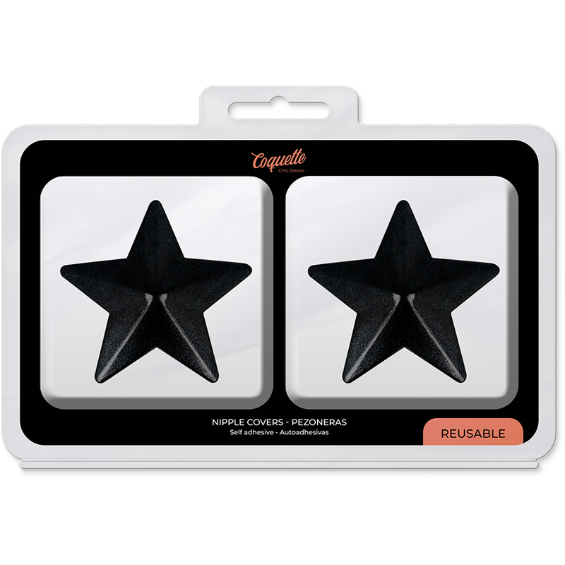 Copricapezzoli a Stella Coquette Chic Desire — Metallo, Nero