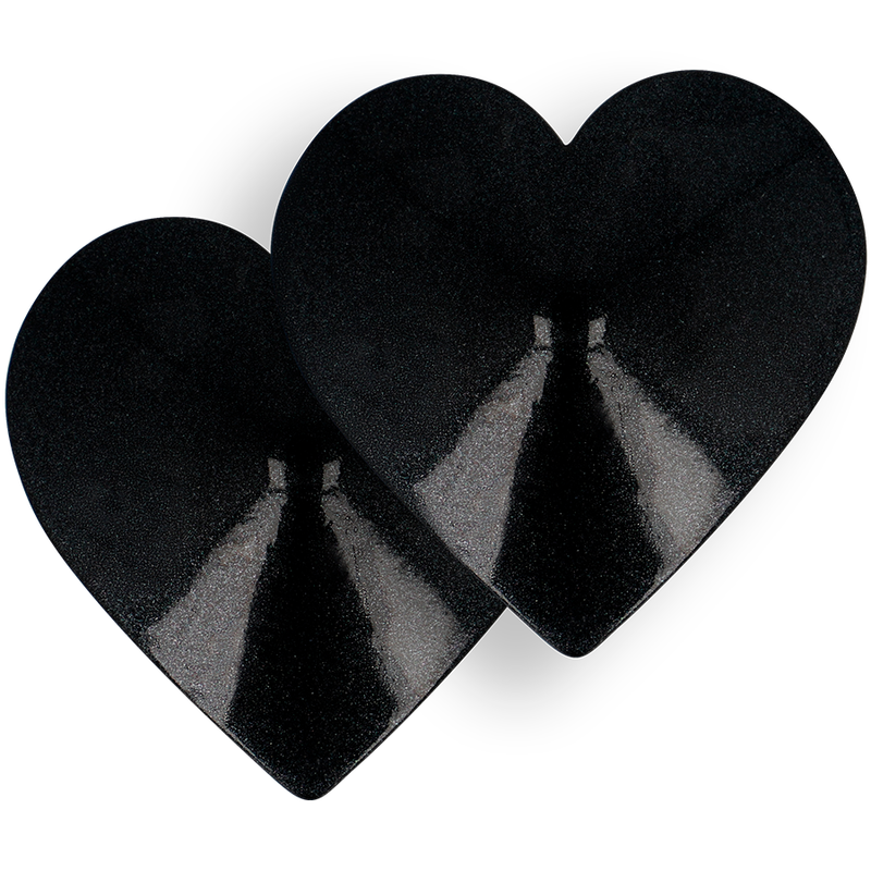 Copri Capezzoli a Cuore Coquette Chic Desire — Metallo Nero