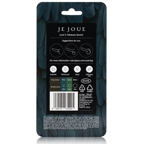 Anello Fallico Vibrante Je Joue — Silicone Blu, Costrizione Minima