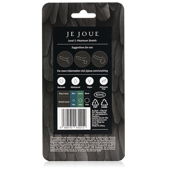 Anello Fallico in Silicone Je Joue — Elastico, Nero