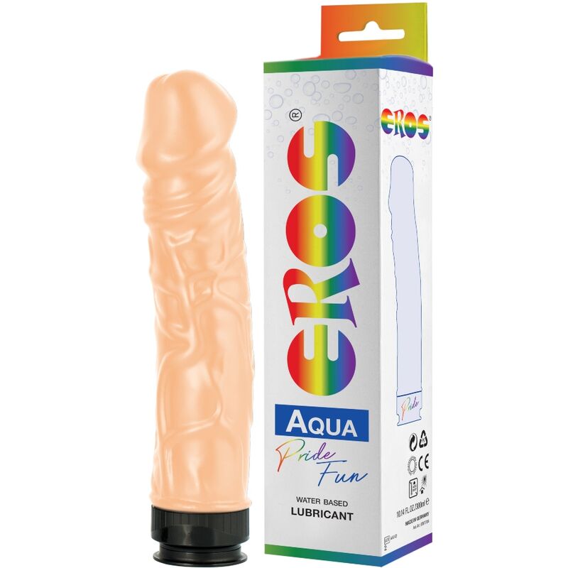 Dildo Realistico con Lubrificante Base Acqua Pride Eros Aqua — 23,5 cm