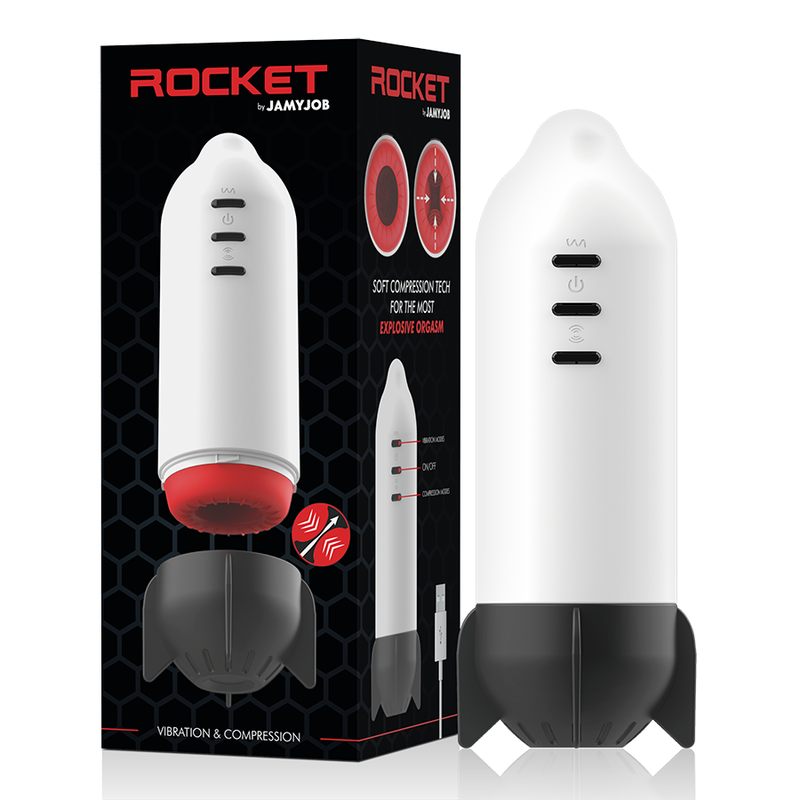Masturbatore Maschile Vibrante Jamyjob Rocket — Compressione