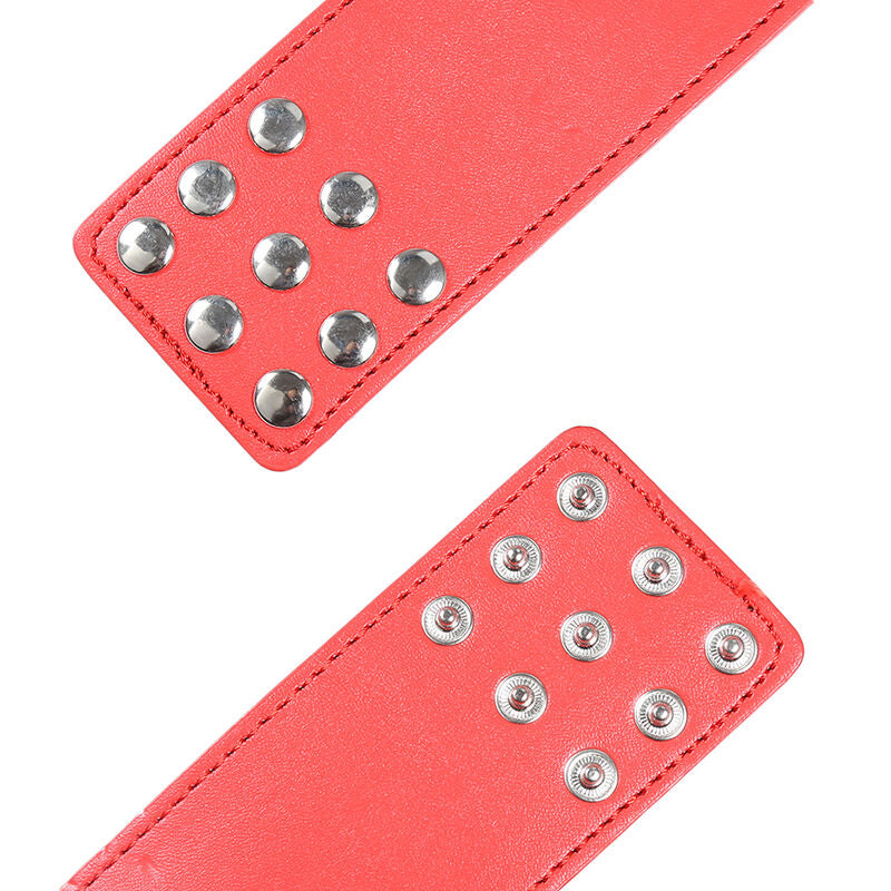 Manette BDSM Rosse con Chiusura a Scatto Ohmama Fetish
