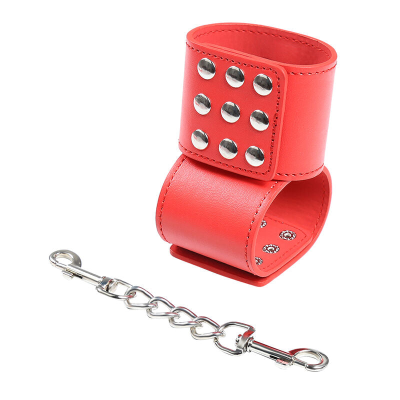 Manette BDSM Rosse con Chiusura a Scatto Ohmama Fetish