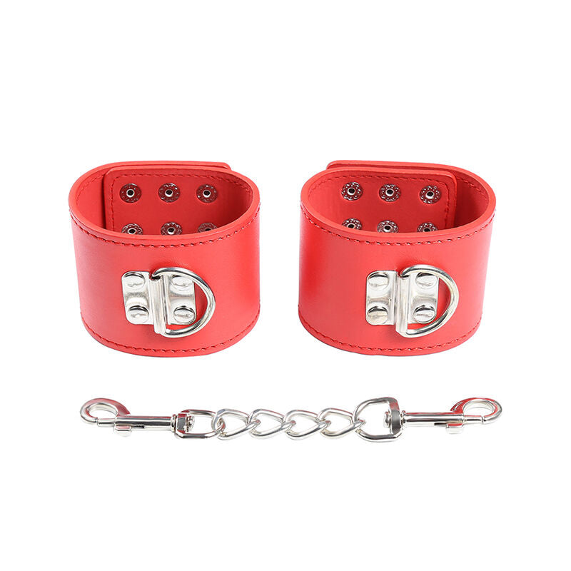 Manette BDSM Rosse con Chiusura a Scatto Ohmama Fetish