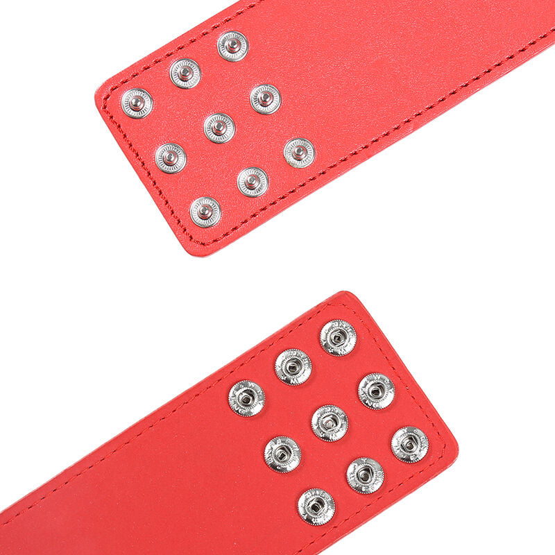 Manette BDSM Rosse con Chiusura a Scatto Ohmama Fetish