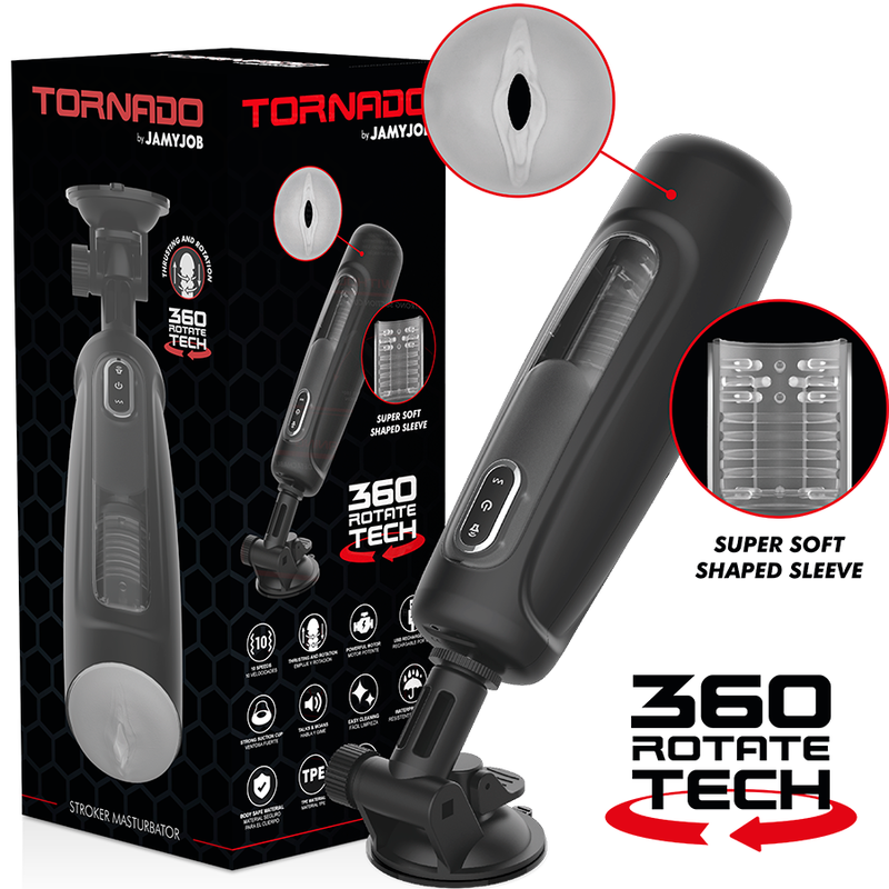 Masturbatore Maschile Rotante Jamyjob Tornado 360 — Stroker