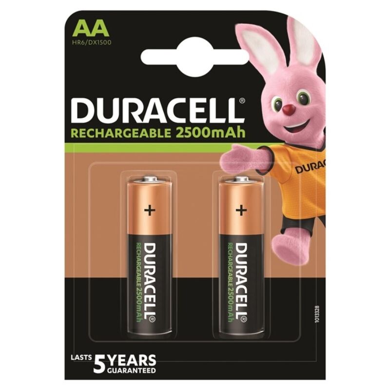 Batterie Ricaricabili AA Duracell HR6 — 2500 mAh, 2 Unità