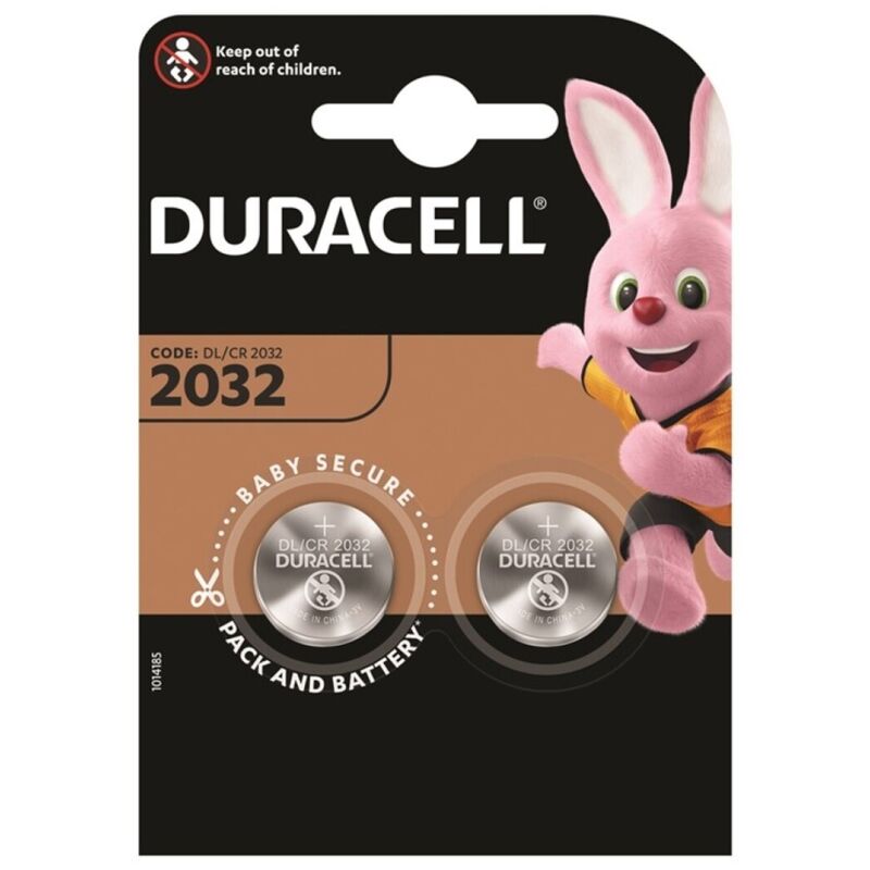 Batterie Litio CR2032 3V Duracell — 2 Unità