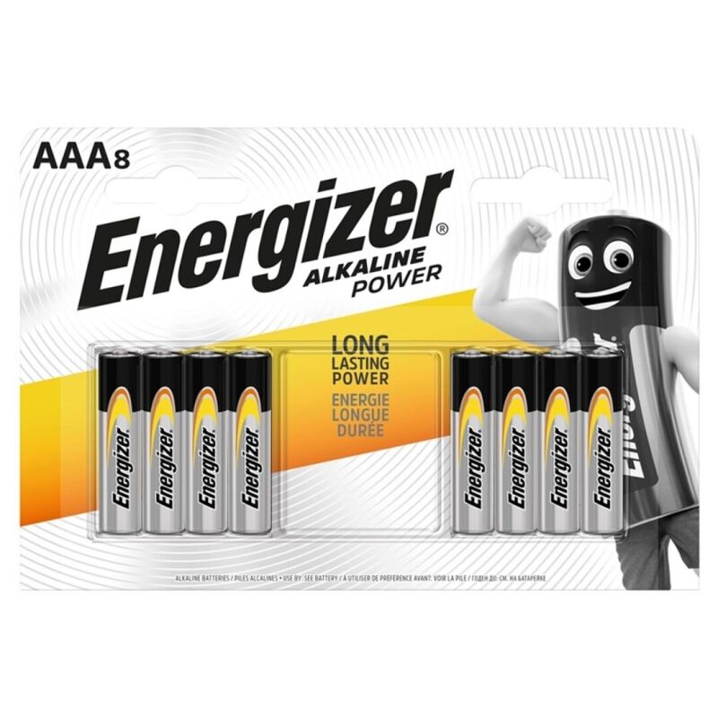 Batterie Alcaline AAA Energizer Power — 8 Unità