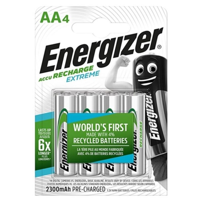 Batterie Ricaricabili AA Energizer Extreme HR6 — 2300 mAh, 4 pz