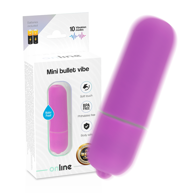 Vibratore Bullet Mini Online — 10 Modalità, Lilla