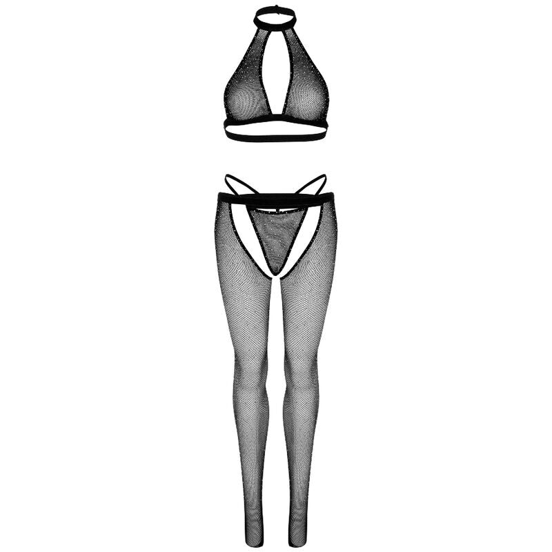 Set Lingerie Sexy 3 Pezzi Leg Avenue — Top Rete, Perizoma, Collant