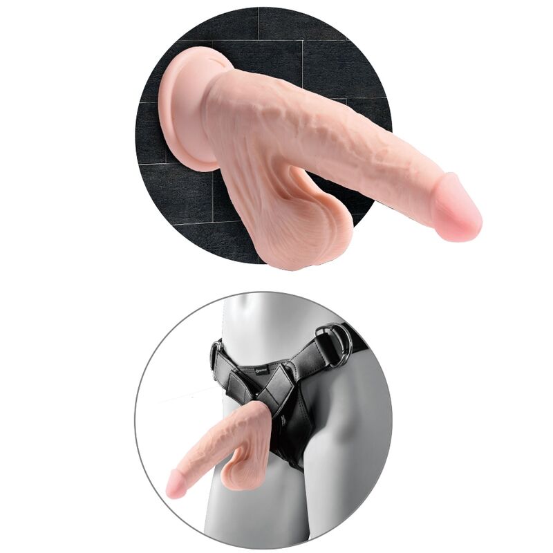 Dildo Realistico Oscillante King Cock Plus 3D — 24.5 cm
