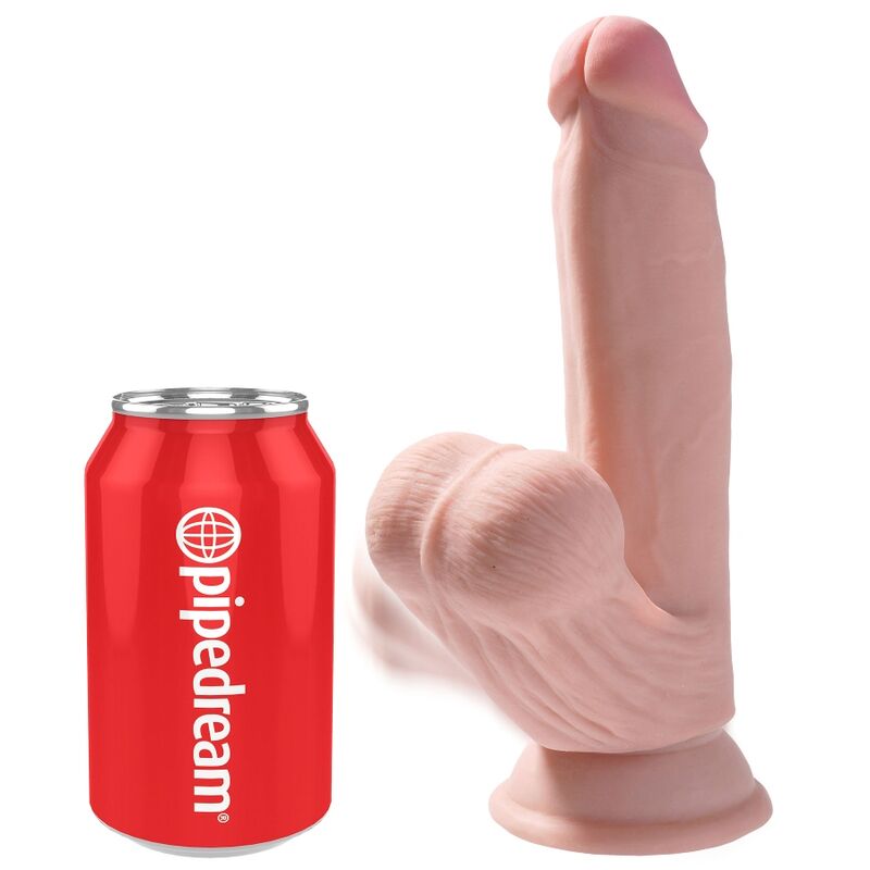 Dildo Realistico con Sfere Oscillanti King Cock Plus — 15,2 cm
