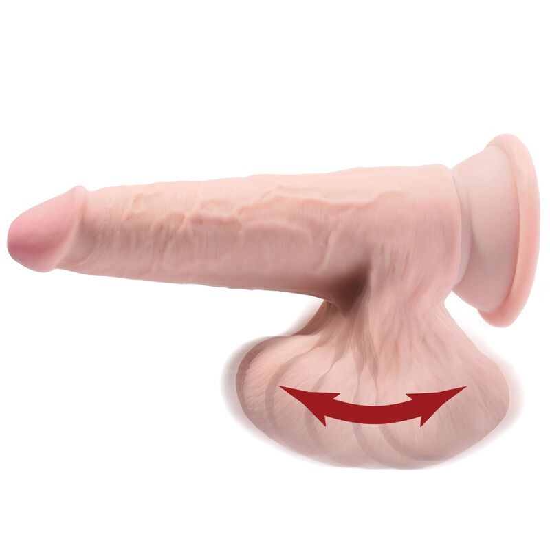 Dildo Realistico con Sfere Oscillanti King Cock Plus — 20 cm