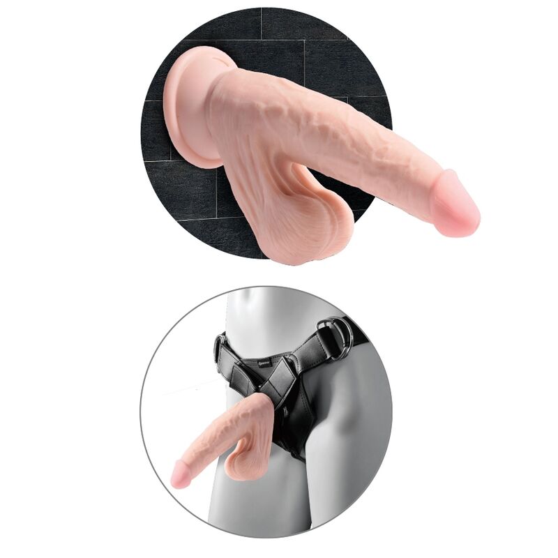 Dildo Realistico con Sfere Oscillanti King Cock Plus — 20 cm
