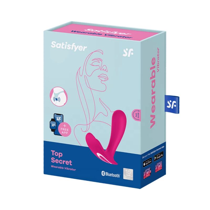 Vibratore Indossabile con App Satisfyer Top Secret — Rosa