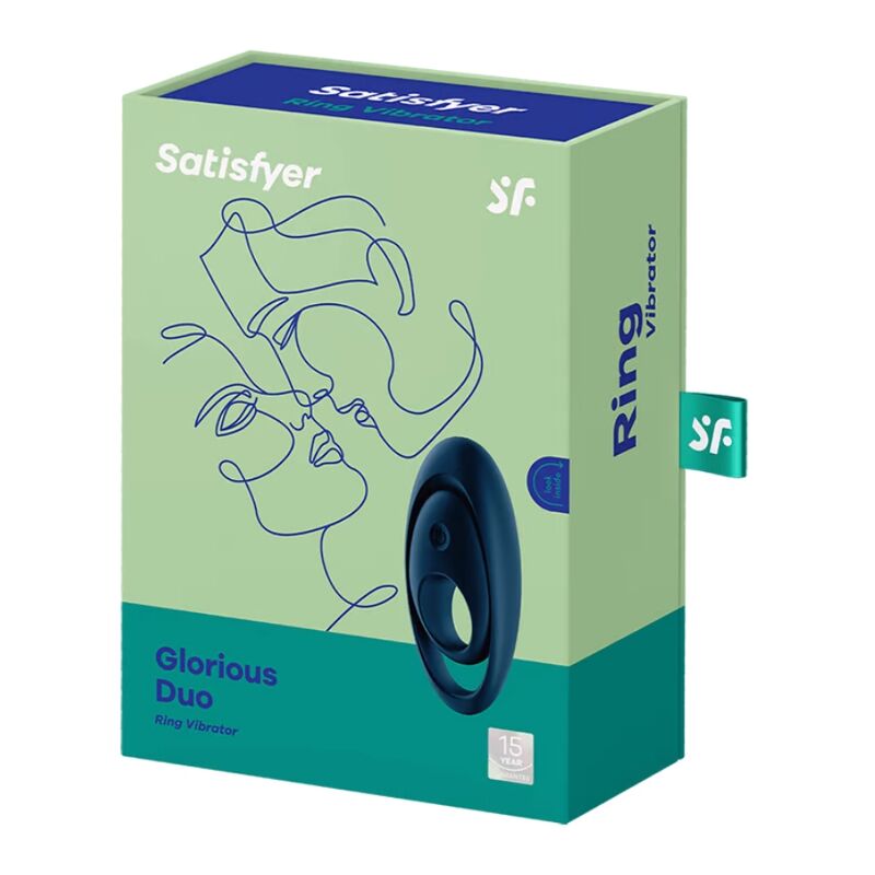 Anello Fallico Vibrante Satisfyer Glorious Duo — Blu