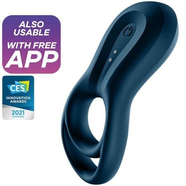 Anello Fallico Vibrante Satisfyer Epic Duo — Blu