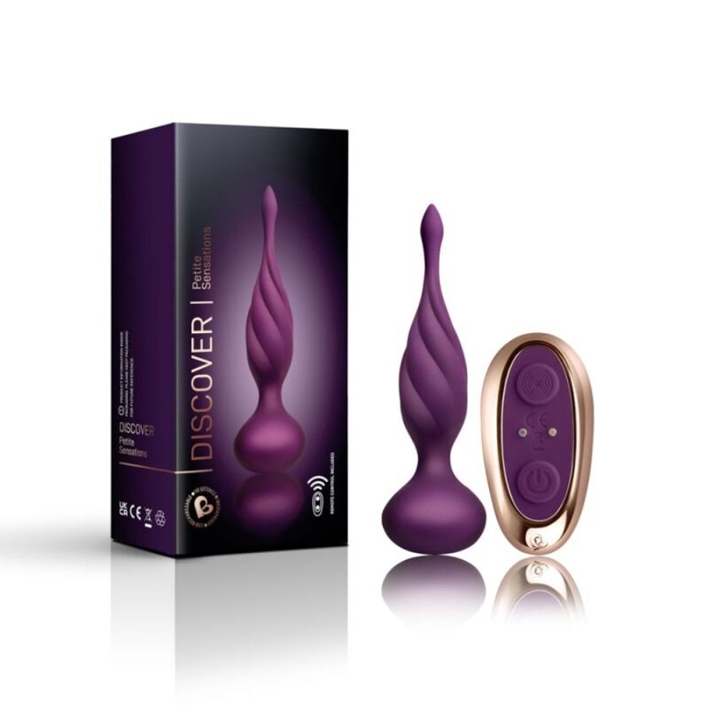 Plug Anale Vibrante Rocks-Off Discover — Telecomando, Lilla