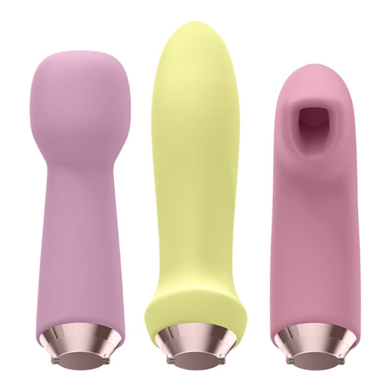 Kit Vibratore Rabbit e Succhia Clitoride Satisfyer Marvelous Four