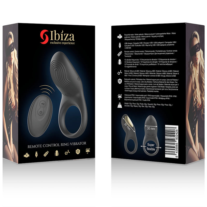 Anello Fallico Vibrante Ibiza Ring Full Contact — Telecomando