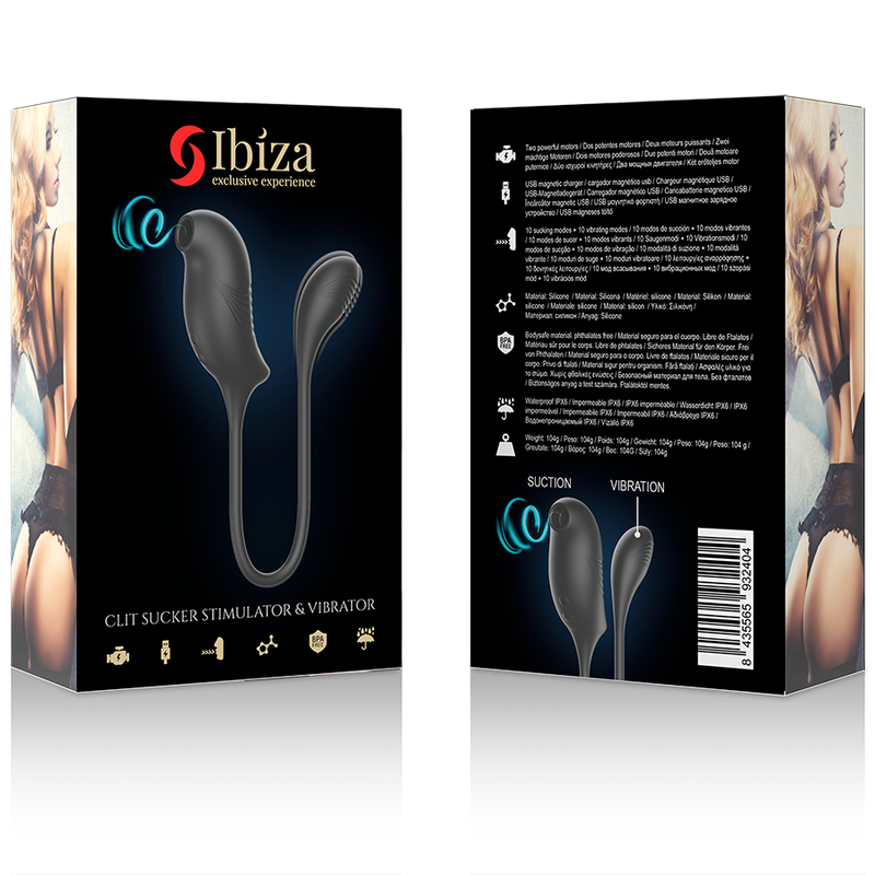 Succhia Clitoride con Vibrazione Ibiza — 2 Motori, Silicone