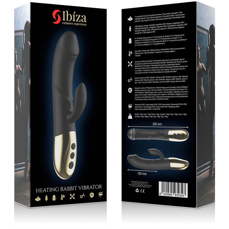 Vibratore Rabbit Riscaldante Ibiza — Silicone, Funzione Calore