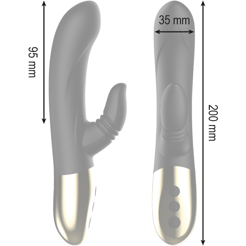 Vibratore Rabbit Leccante Punto G e Clitoride Ibiza — 2 Motori