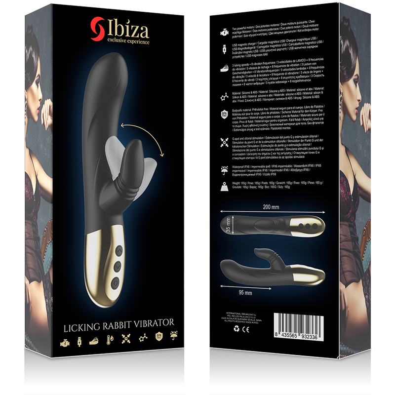 Vibratore Rabbit Leccante Punto G e Clitoride Ibiza — 2 Motori