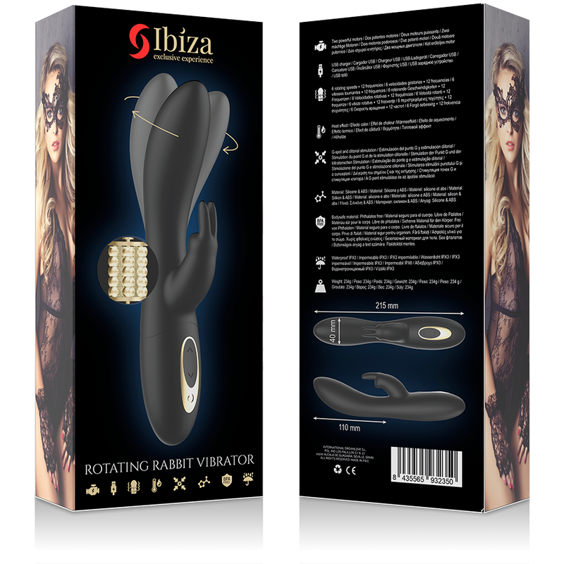 Vibratore Rabbit Punto G e Clitoride Ibiza Euphoric Spinning