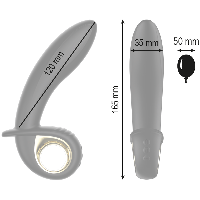 Vibratore Gonfiabile Punto G Ibiza — Telecomando, Silicone