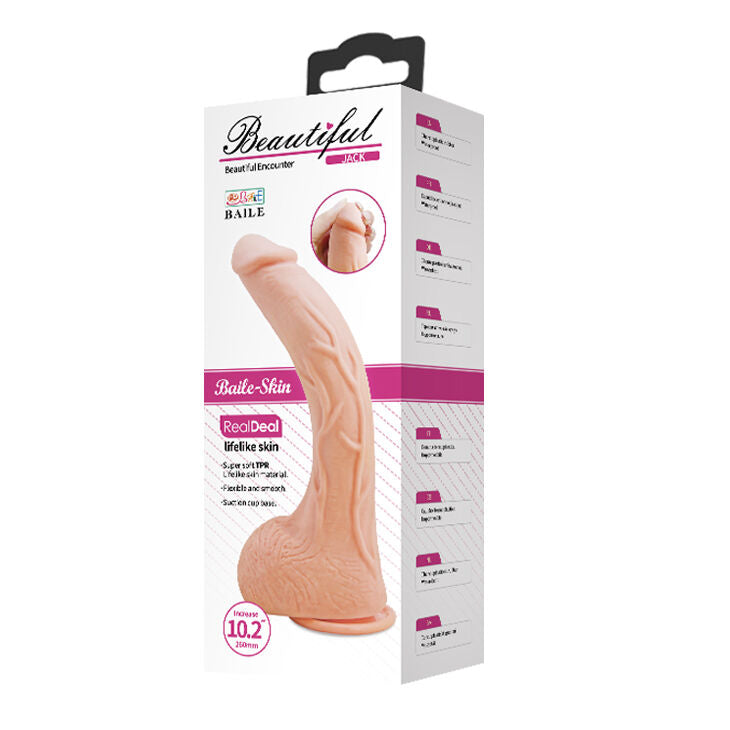 Dildo Realistico Punto G Baile Beautiful Jack — TPR 26 cm