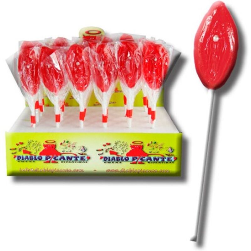 Lecca Lecca Erotico a Forma di Fragola Diablo Goloso Gummy Lips
