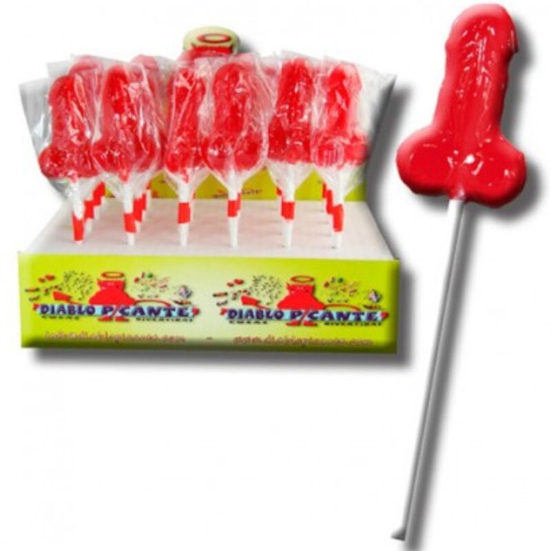 Lecca Lecca Erotico a Forma di Pene Diablo Goloso — Fragola