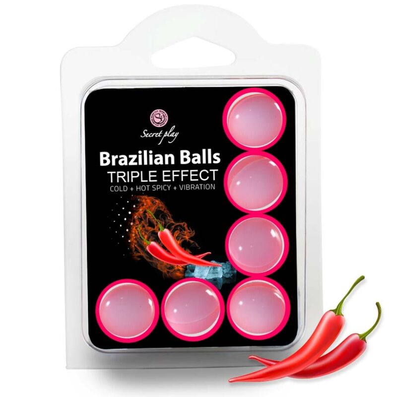 Palline Brasiliane Scioglienti Secretplay — Triplo Effetto, 6 pz