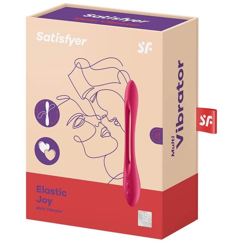 Vibratore di Coppia Flessibile Satisfyer Elastic Joy — Rosso