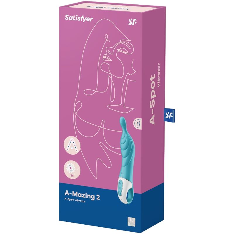 Vibratore Punto A Satisfyer A-Mazing 2 — Silicone, Turchese