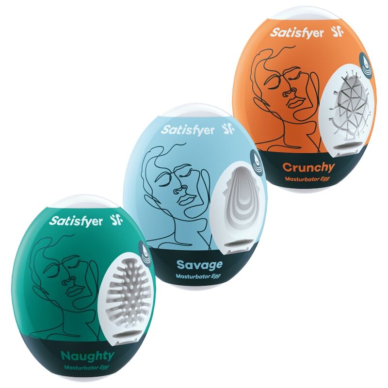 Masturbatore Maschile Uova Satisfyer Eggcited — 3 Pezzi