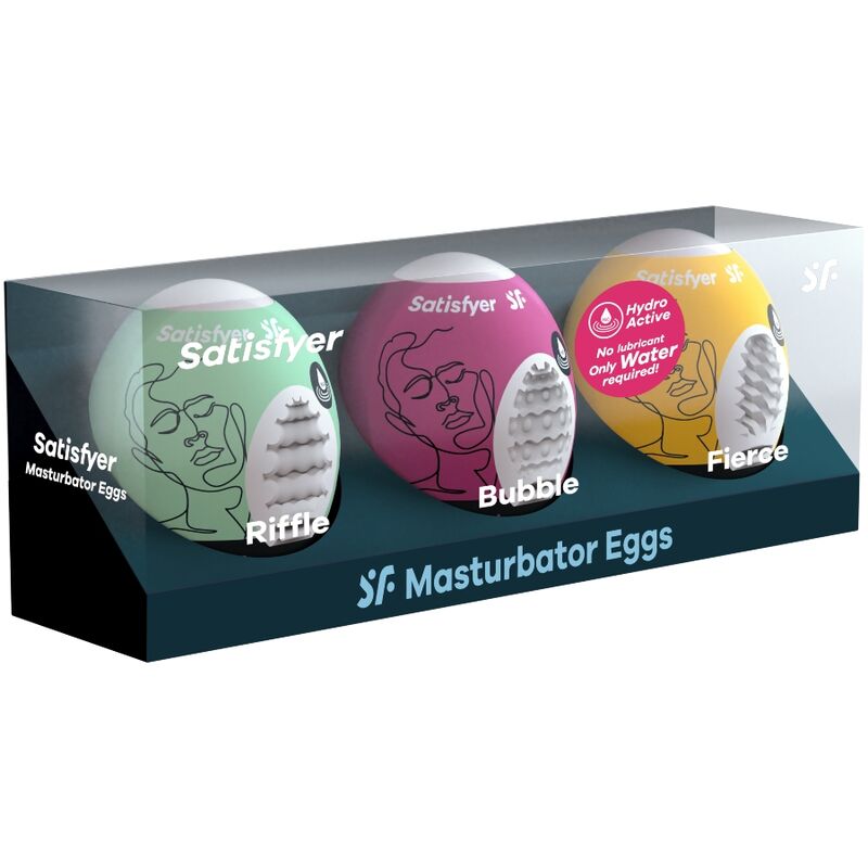 Kit 3 Masturbatori Uovo Satisfyer Eggcited — Hydro-Active