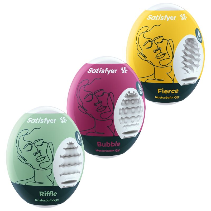 Kit 3 Masturbatori Uovo Satisfyer Eggcited — Hydro-Active