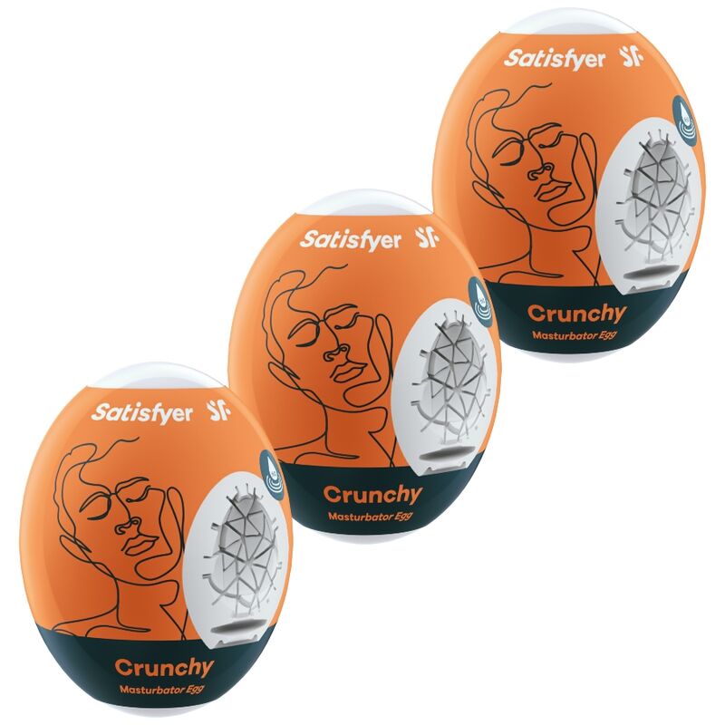 Uova Masturbatori Satisfyer Eggcited Crunchy — Set 3 Pezzi