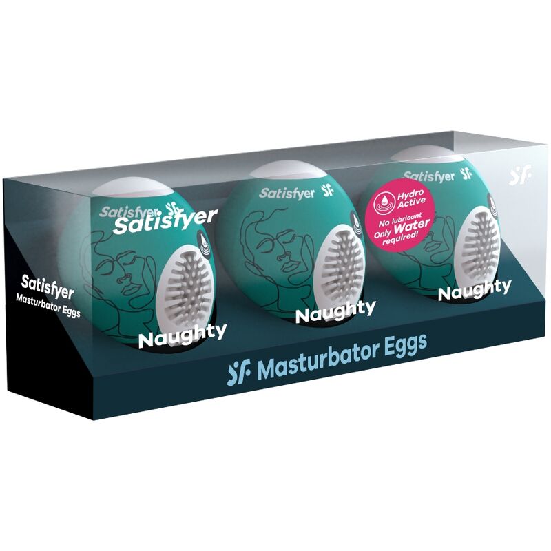 Masturbatore Uovo Satisfyer Eggcited Naughty — 3 Pezzi