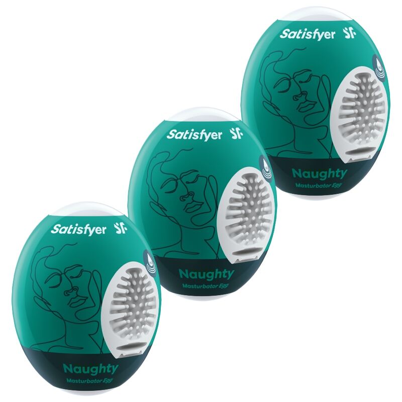Masturbatore Uovo Satisfyer Eggcited Naughty — 3 Pezzi