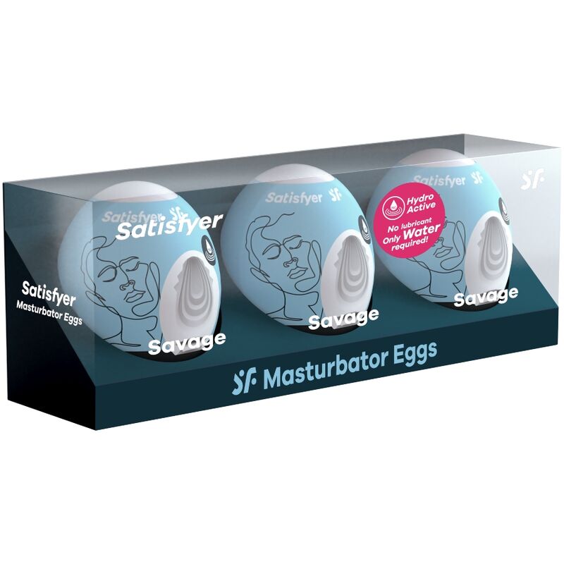 Masturbatore Maschile a Uovo Satisfyer Eggcited Savage — 3 Pz