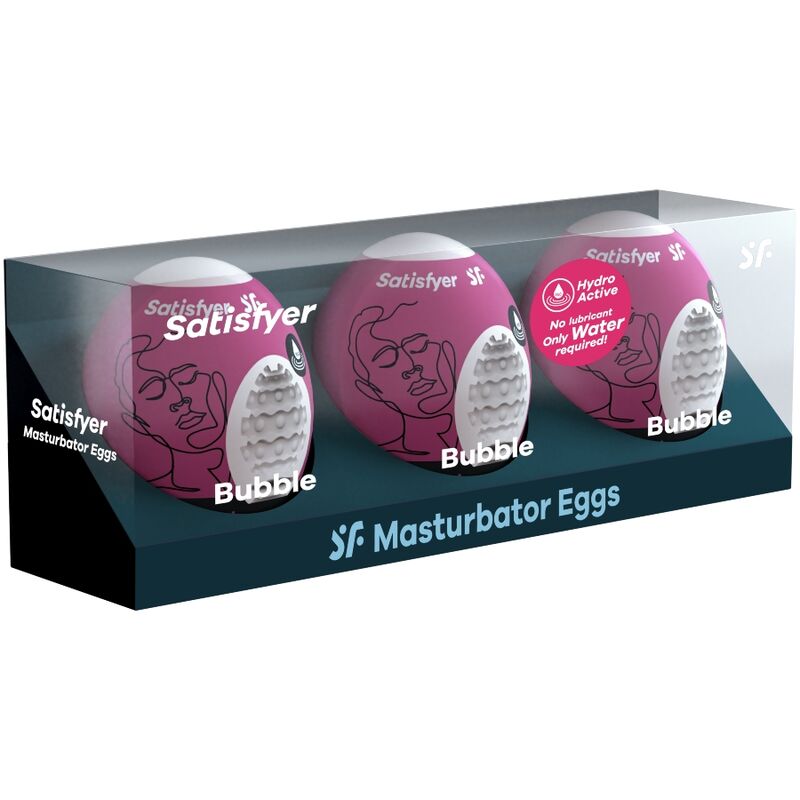 Masturbatore Uova Hydro-Active Satisfyer Eggcited Bubble — 3 pz