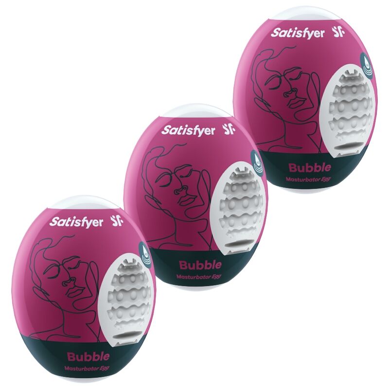 Masturbatore Uova Hydro-Active Satisfyer Eggcited Bubble — 3 pz